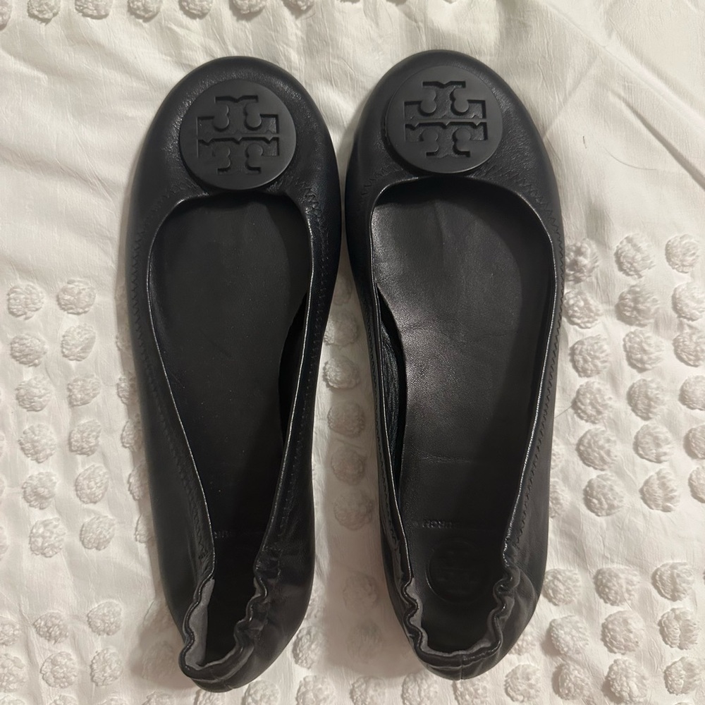 Tory Burch Black Patent Leather Flats